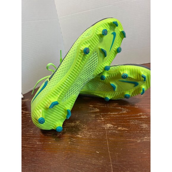 Nike Phantom GT2 Elite DF FG Soccer Cleats Lime/Blue Mens Size 12 - Picture 6 of 7
